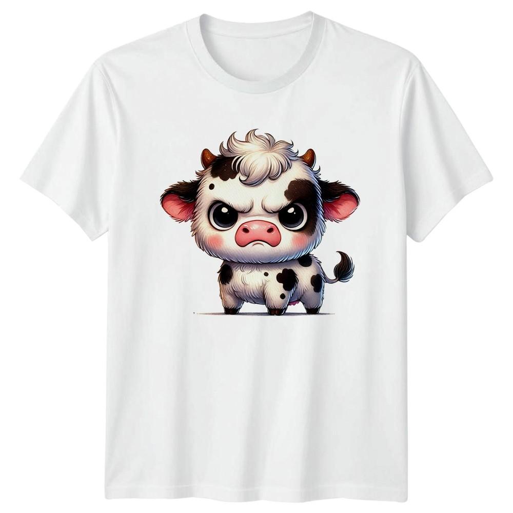 Grumpy But Adorable Cow TShirt Chibi Farm Animal Animals Birthday Gift S