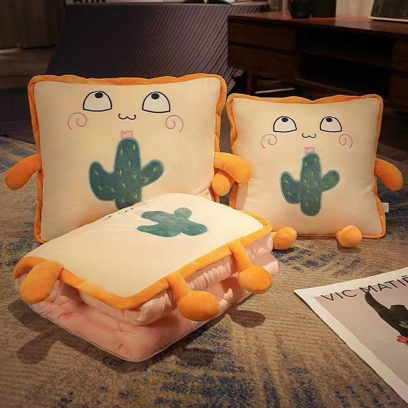 Car Pillow Blanket With Plush Cover For Office Napping Girls Home Car Use