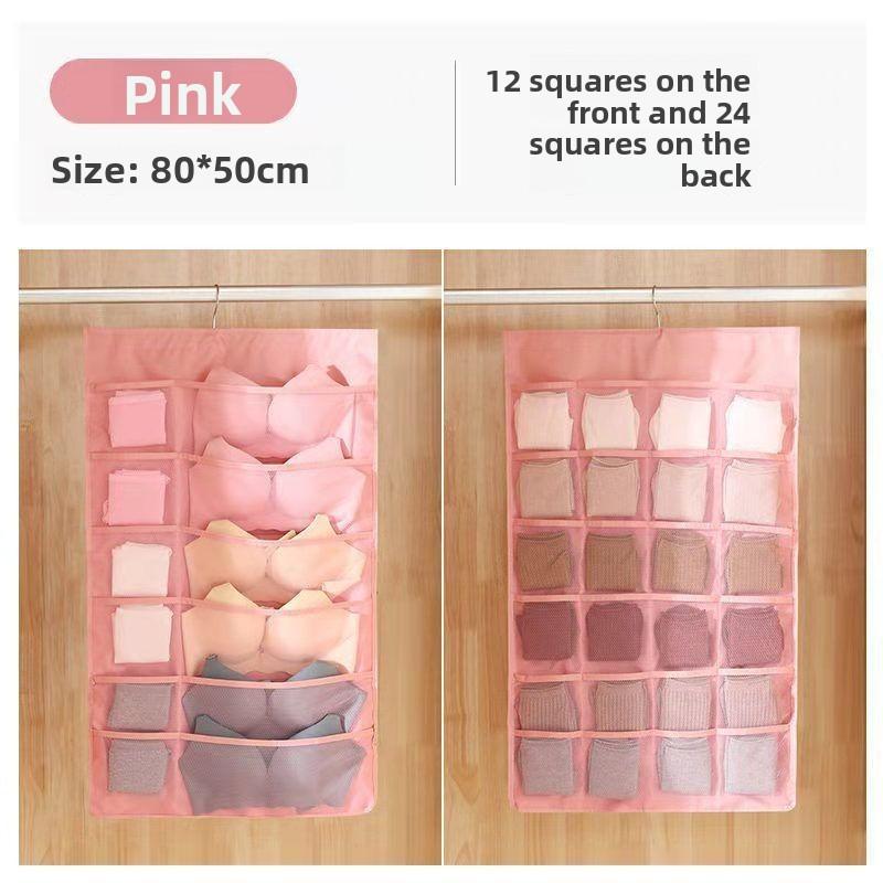 1pc  Double-sided Underwear Storage Bag, Hanging Underwear and Underpants Storage Bag, Compartments for Household Use