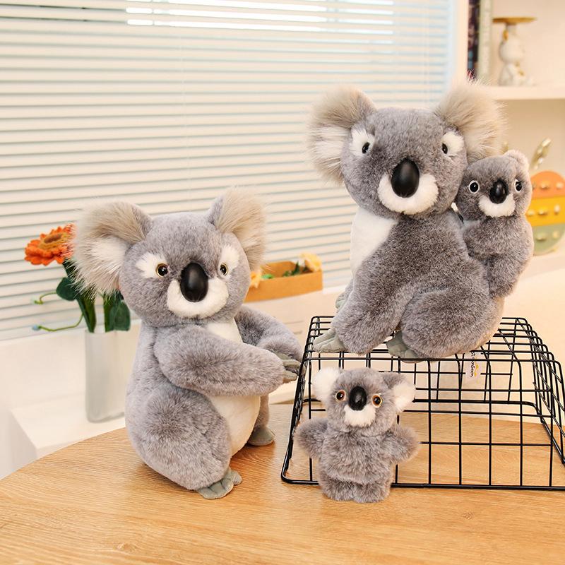 27cm Simulation Australien Lebensechter Koalabär Plüschtiere Weiche Koala Puppe Baby Begleitspielzeug für Kinder Mädchen Niedliche Kuscheltiere