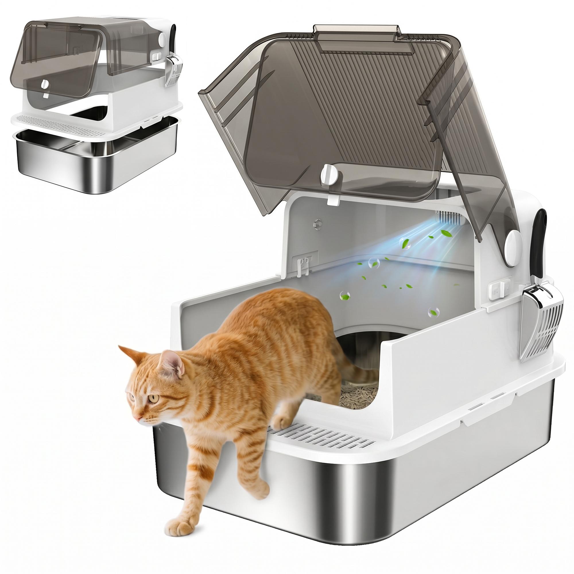 Stainless Steel Cat Litter Box with