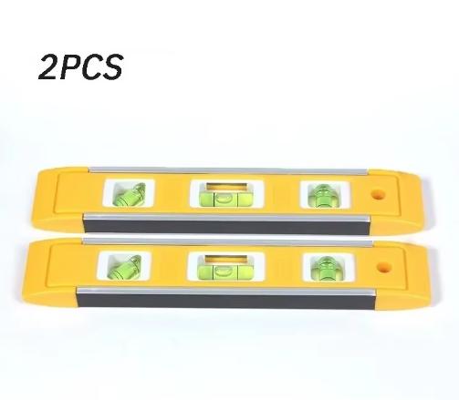 

2pcs Level Gauge Aluminum Alloy Strong Magnetic Mini Three Type Level Gauge Horizontal Bubble Aluminum Alloy Level Gauge