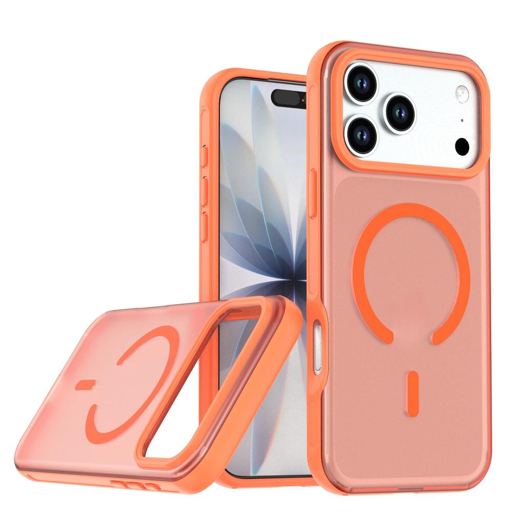 Simple Casual Magnetic PC Case For iPhone 17 Pro Max 16 Plus Fingerprint Proof Shockproof Comfortable Grip Durable Cover