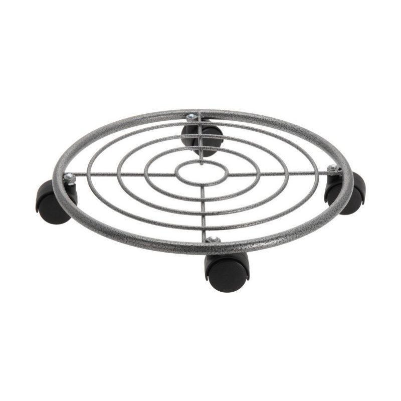 PROGARDEN Progarden Metal Gray Pot Stand with Wheels (35x6.5cm)