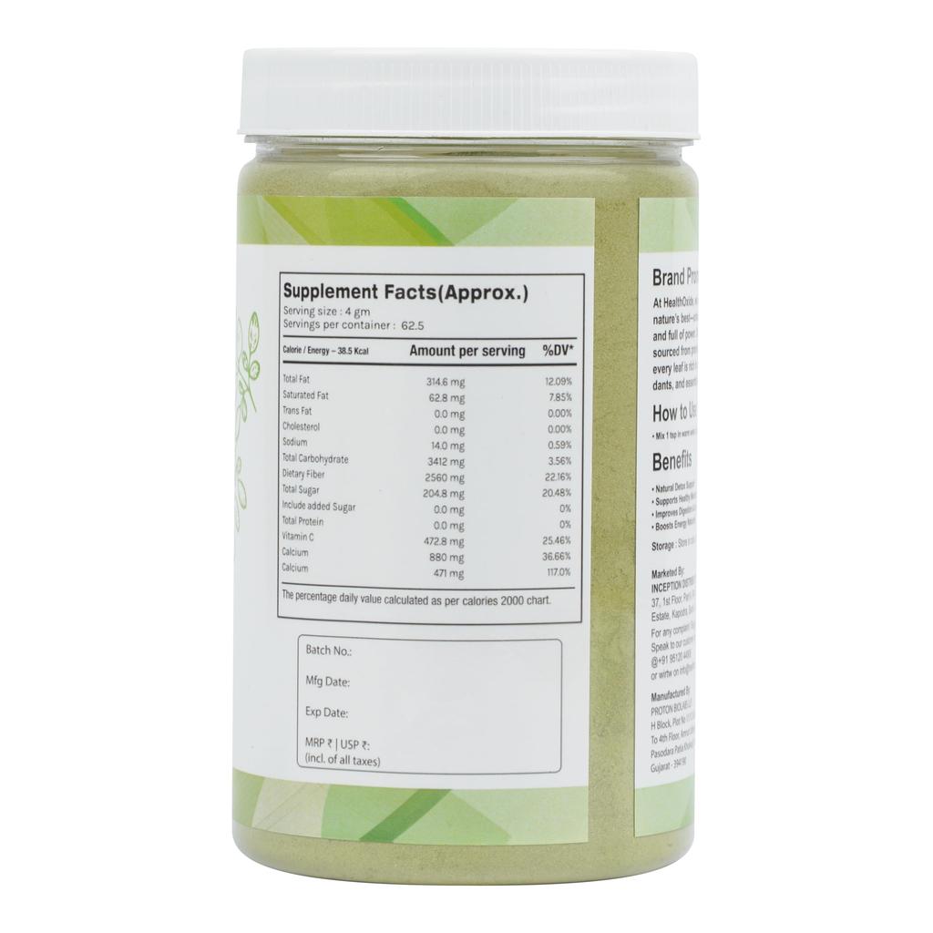 HealthOxide - Organic Moringa Powder | 100% Pure & Natural Superfood | Rich in Vitamins, Minerals, Antioxidants & Plant Protein | Boosts Energy, Im