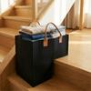Large Capacity L Shaped Felt Basket Space Saving Stair Laundry Basket Ladder Basket  Laundry Room