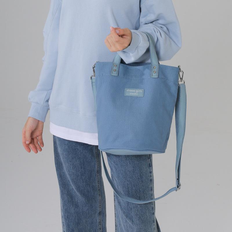 Canvas Bag Niche Design Bucket Bag Women's Shoulder Messenger Bag Commuter Versatile Handbag Small Bag