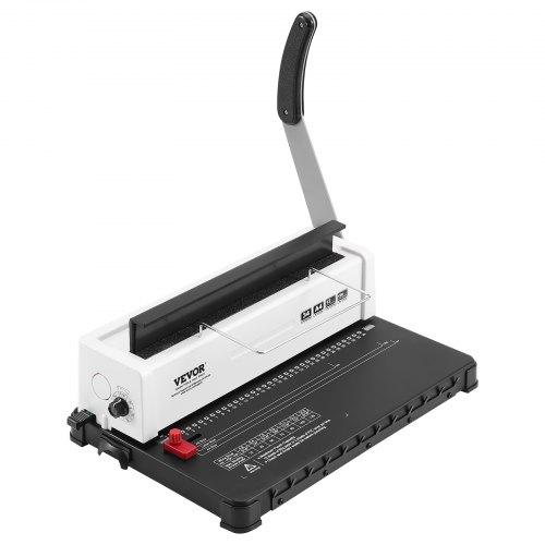 VEVOR Coil Spiral Binding Machine, Manual Book Maker 34-Holes Binding 120 Sheets, Punch Binder Adjustable 4.76 mm - 14.29 mm Coil Binding Spines