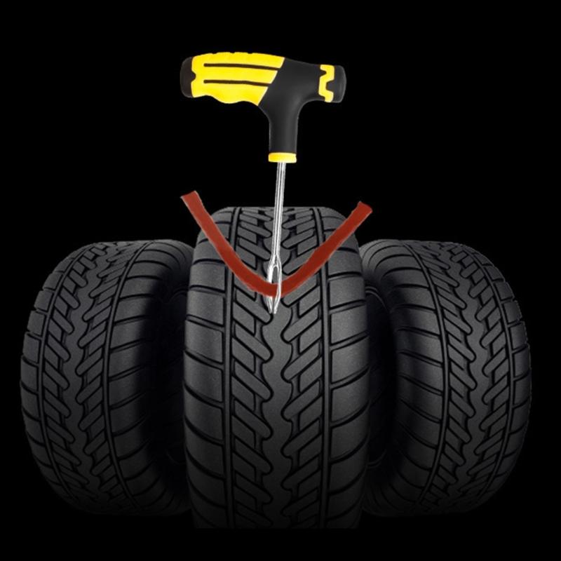 Auto Tire Repair Set Puncture Repair Tool Car Motorcycle Bike Heavy Duty Tubeless Tire Repair Kit Rivets Tool Set