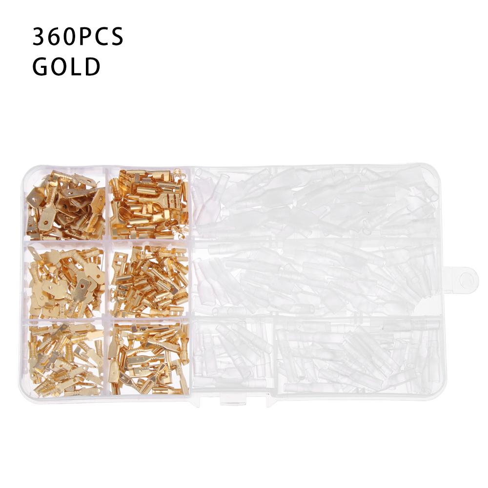 120/135/270/360PCS 2.8/4.8/6.3mm Male Female Electrical Terminals Connector Wire Connectors Plug Spring Insert Spade