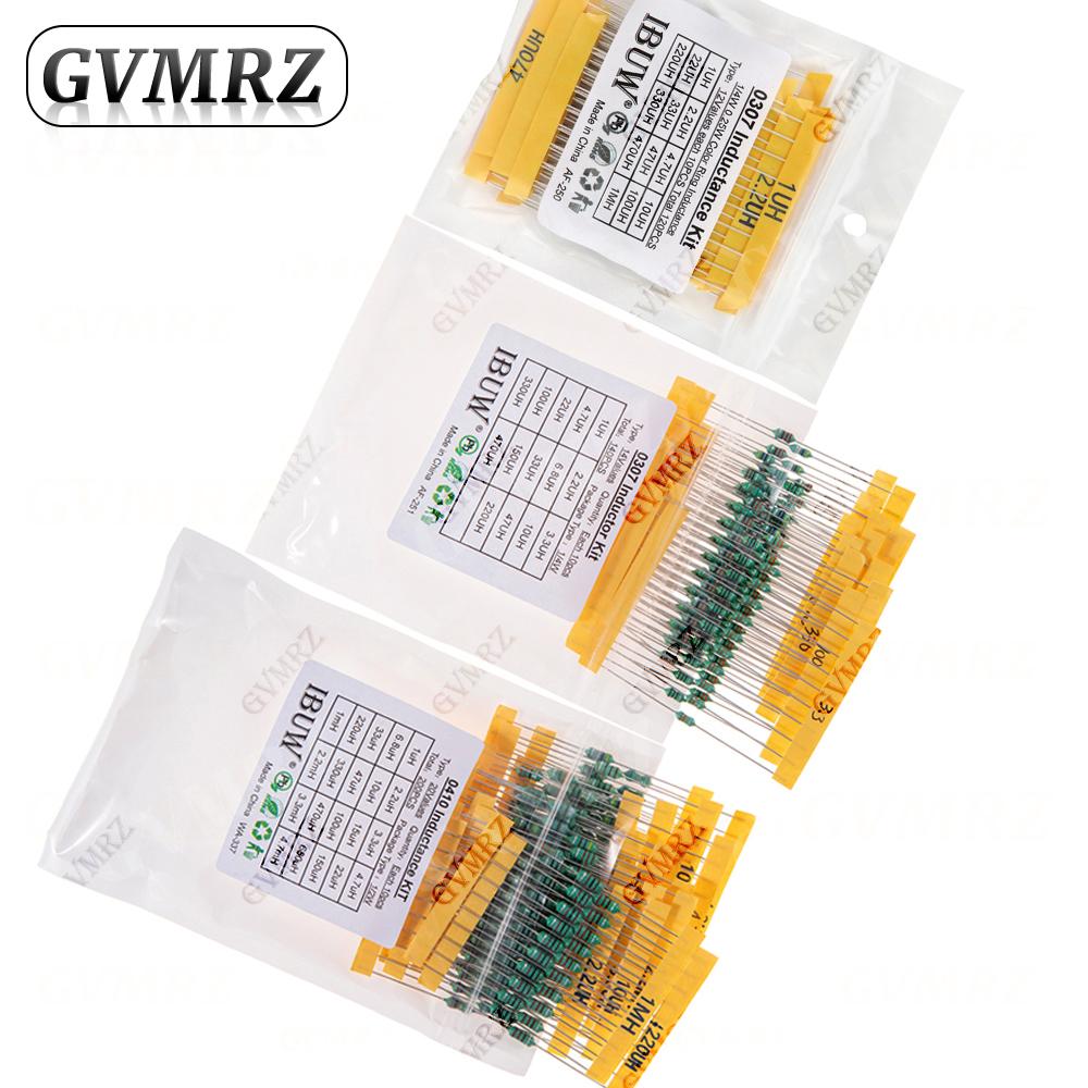 Color Ring Inductor Assortment 0307 1/4W 0410 1/2W 1UH 10UH 100UH Inductors Inductors Assorted Set Kit