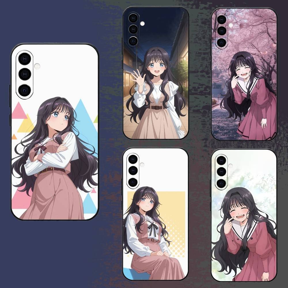 W-Waguri k-Kaoruko Anime Phone Case For Samsung Galaxy A73,A72,A71,A70,A52,A51 Others Soft Black Cover