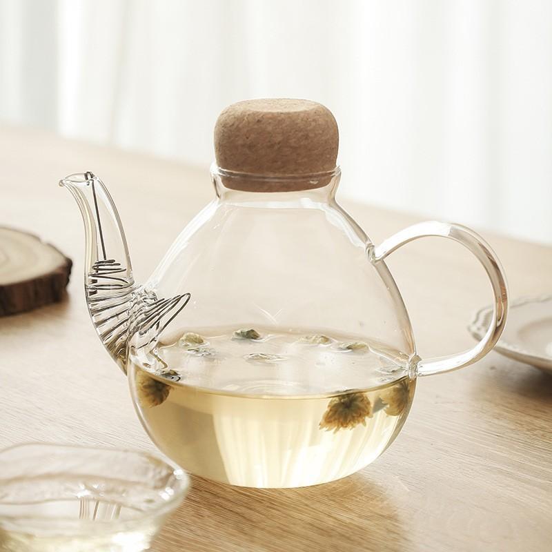 

Glass flower teapot electric ceramic stove teapot multifunctional household health pot cork teapot