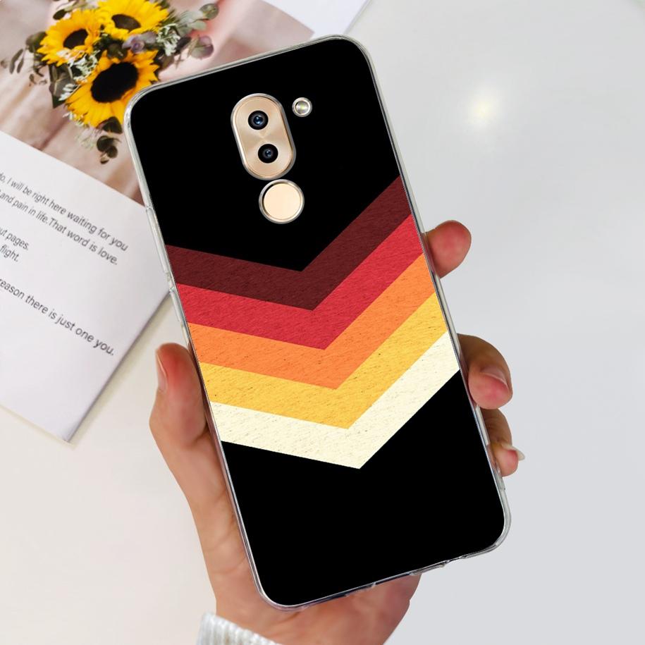For Honor 6X Case BLN-AL10 BLL-L22 BLN-L21 Cover Fashion Flower Clear Silicone Soft Funda For Huawei Mate 9 Lite GR5 2017 Bumper