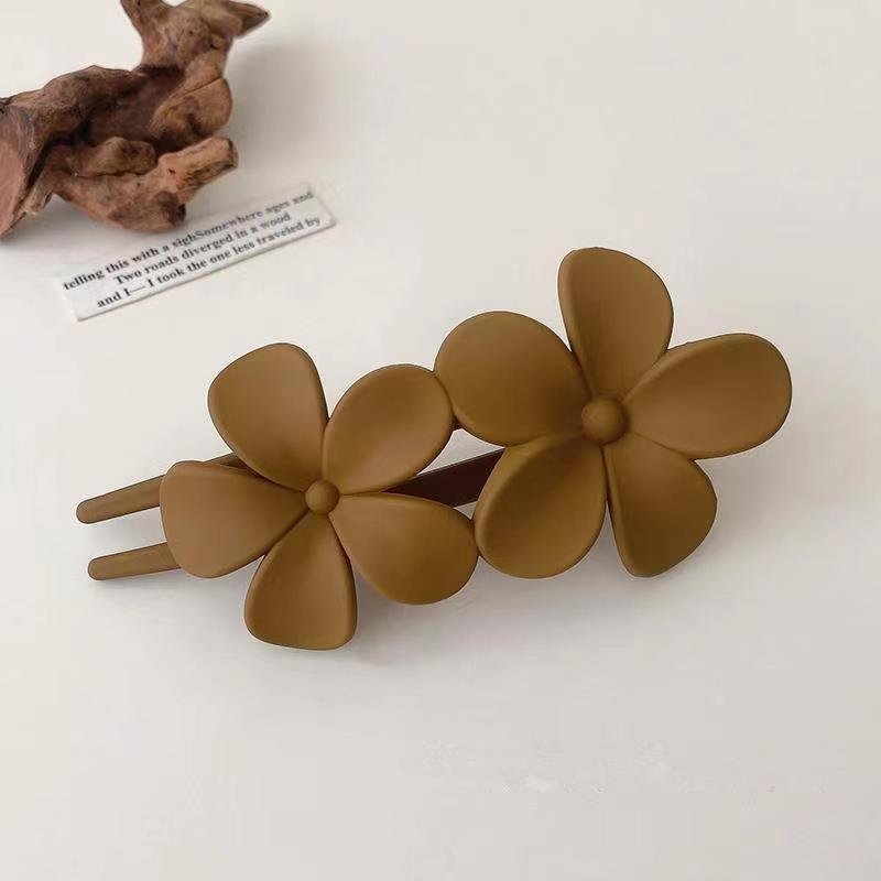 Elegant Matte Flower Updo Duckbill Hair Clip for Women