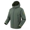 Giacca Impermeabile Foderata in Pile con Tasche con Cerniera da Uomo Outdoor Softshell con Cappuccio Giacca da Lavoro da Escursionismo Cappotto Antivento