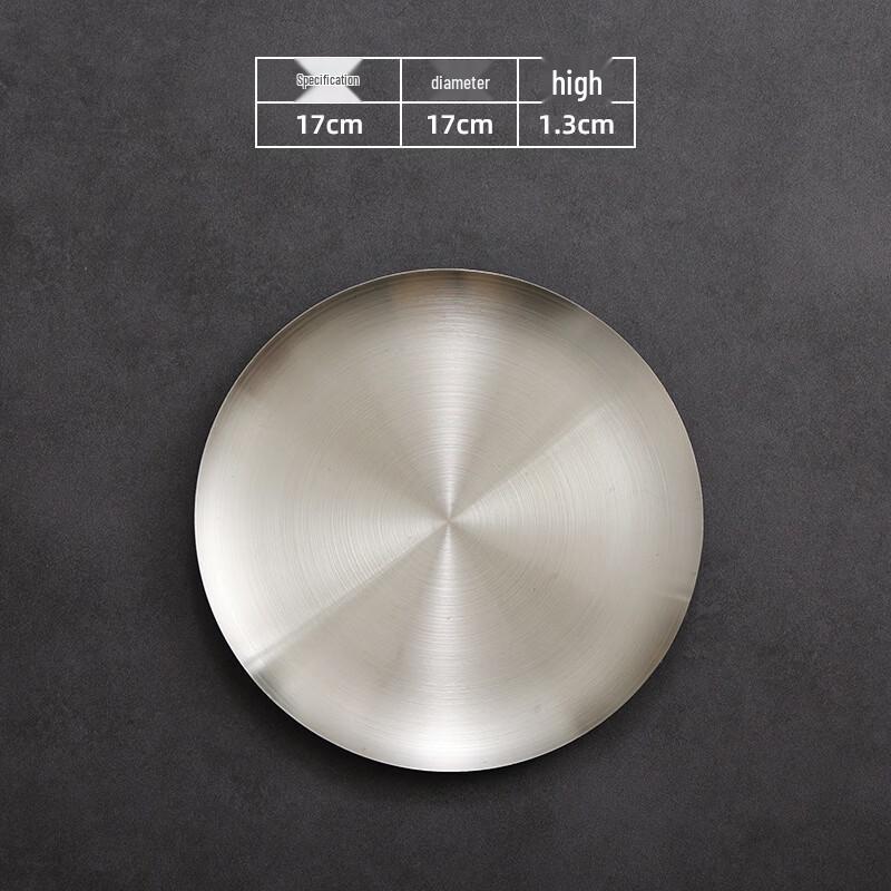 Korean 304 Stainless Steel 3-Compartment Round Condiment Dish