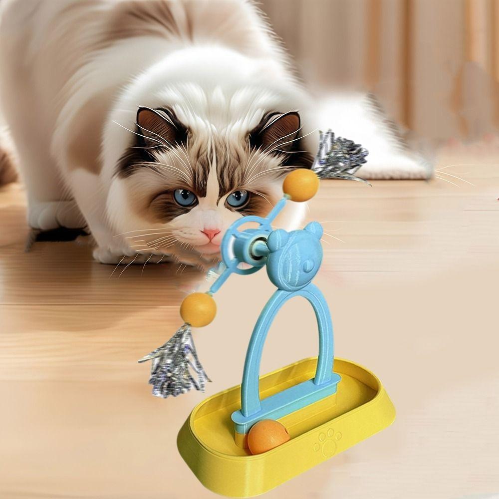 Scratch Resistant Cat Carousel Ball Toys Bite Resistant Cat Entertainment Toys  For Dogs Cats