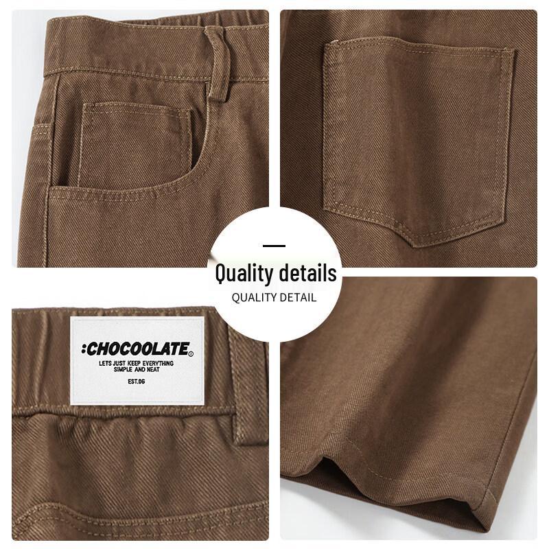 CHOCOOLATEit Men's Retro Straight-Leg Casual Pants