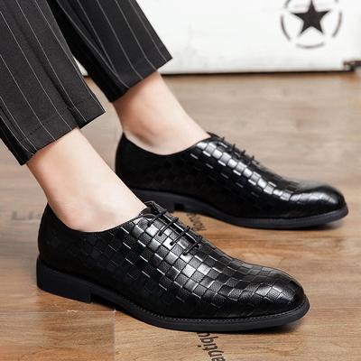Autumn Large Size Men's Shoes British Leather Shoes Men's Low-top Business Casual Fashion Young Groom Wedding Shoes