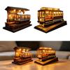 Cable Car Lamp Retro San Francisco/Chicago Miniature Streetcar Lamp Travel-Themed Decorative Night Light for Bedroom Desk Shelf Home Decor