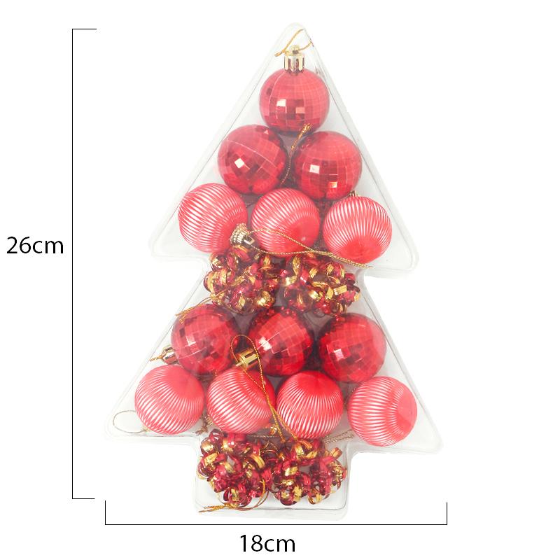 17Pcs 4CM Christmas Decoration Christmas Balls Hanging Xmas Tree Pendants Ornaments Party Home Decor 2026 New Year Navidad Gifts