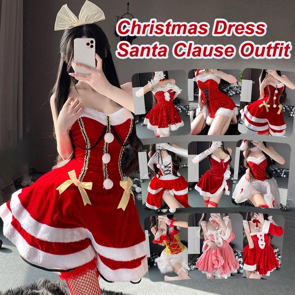 Favor Christmas Dress Costume Xmas Cosplay Outfit New Claus Dress  Holiday Party