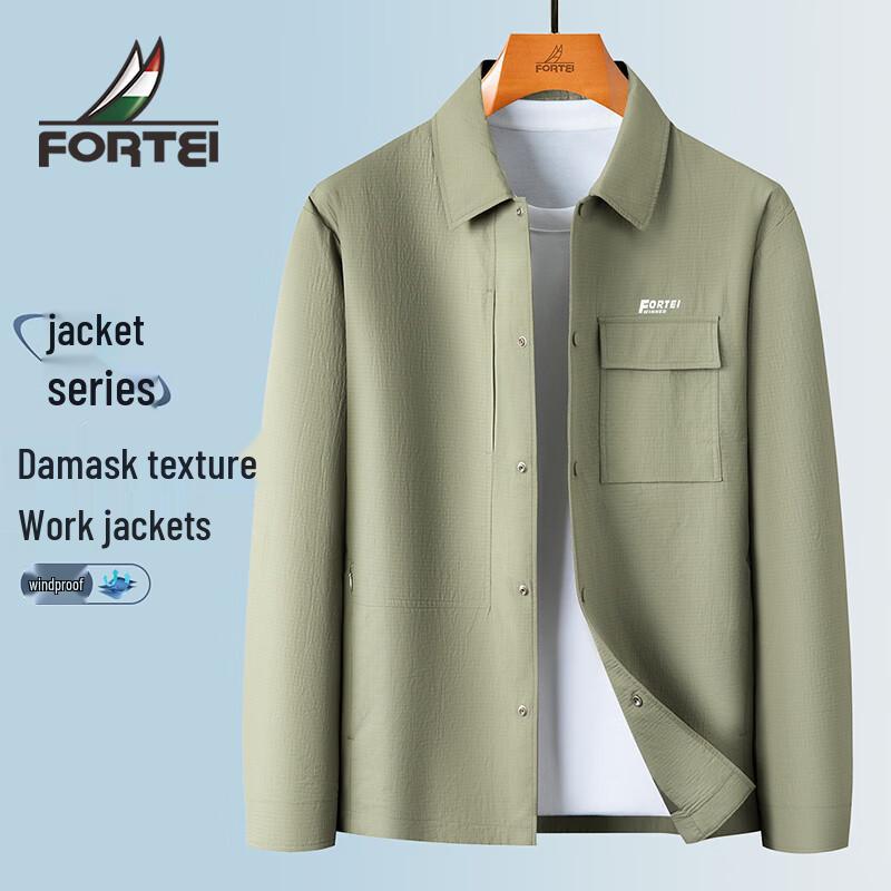 Men s Structured Windproof Lapel Jacket XL