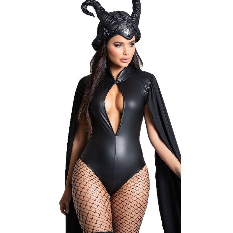 Halloween, Witch's Cloak, Sexy Siamese, Horns, Sleeping Spell Masquerade Costume