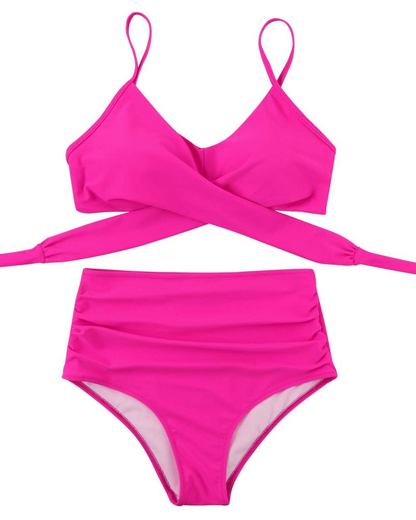 A Lady's Cross-waisted Two-piece Bikini Is Sexy
