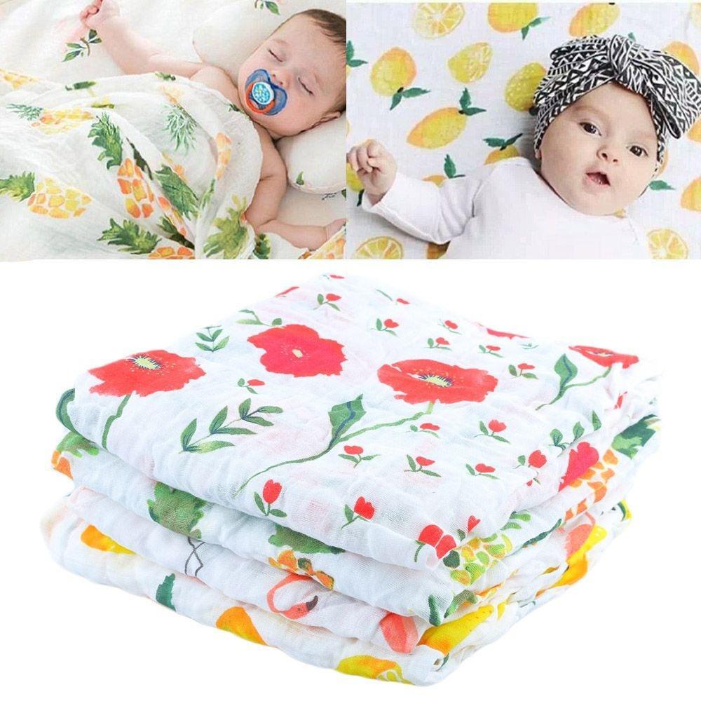 Feather Pattern Newborn Blanket Bath Towel Bed Sheet Summer Baby Swaddle Bamboo Fiber Bed Sheet
