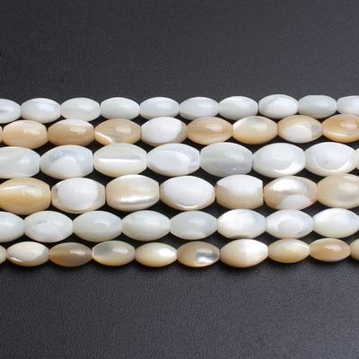Natural Rice Shape Shell Beads For Jewelry Making DIY Strand 15''