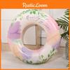 Hot Selling Classical Natural Floral Print Pink Thick Pvc Inflatable Swim Ring Pool Safety Ring Wholesale 60 70 80 90