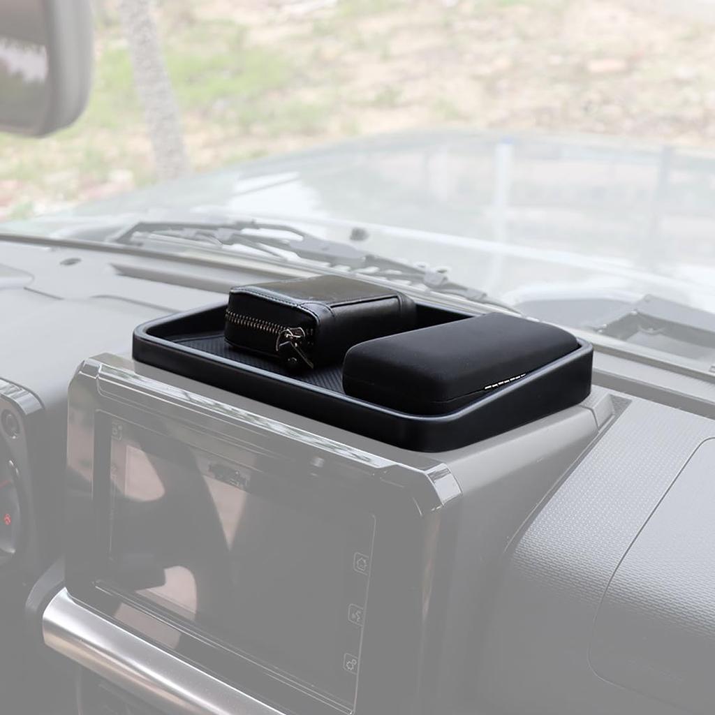 YOCTM Dashboard Tray for Suzuki Jimny Sierra and Nomad JC74 and Custom Interior Storage with Rubber Mat JB64, JB74, (2-Door 5-Door) (2019-2025) -