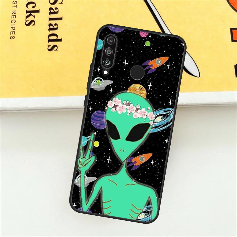 Aesthetics Cartoon Alien Space For Huawei Nova 9 10 SE 7i 8i 11i 12i 12s Y73 Y72 Y61 Y91 Y90 Y70 P30 P40 Lite Y60 Pro Case