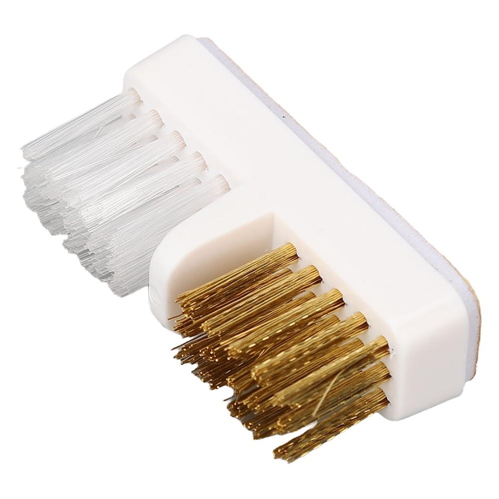 5pcs Plastic Handle Nail Drill Bit Cleaner Copper Wire Nail Drill Bit Cleaning Brush  For Salon Use