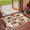 Christmas Printed Square Area Rug Soft Non Slip Floor Carpet For Bedroom Holiday Gift