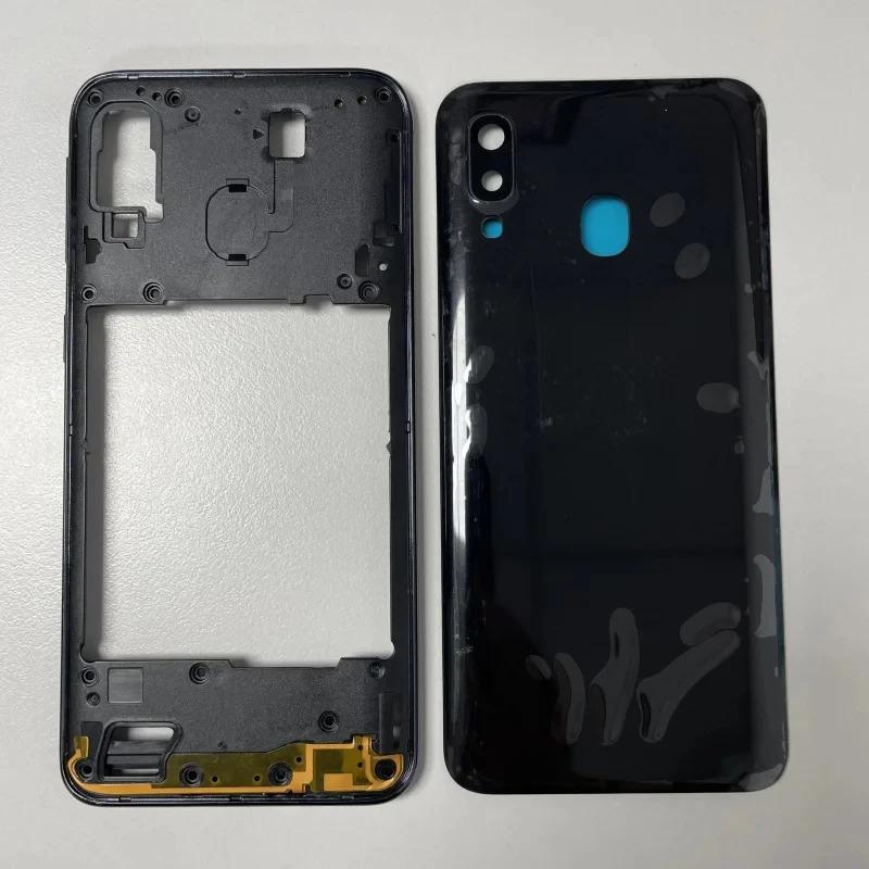 Für Samsung Galaxy A40 2019 A405 SM-A405F A405DS Vollständiges Gehäuse Mittlerer Rahmen + Akku-Rückseite Hinten Mit Kameraobjektiv