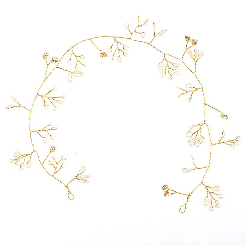 Bandeau de Mariage 35Cm Perle Accessoires Cheveux Mariée Coiffe Décorative