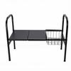 Expandable Under Sink Organizer 1 Tier Shelf with 1 Removable Basket 2 Removable Panels for Cabinet Sink Cloakroom