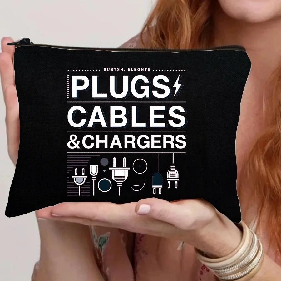 Charger Organizer Bag Travel Makeup Cosmetic Bags for Women Cable Storage Bag for Electronics Small Christmas Birthday Gifts
