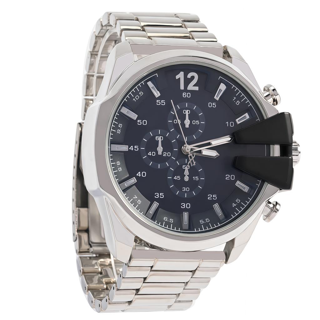 Fashion personality trend men's quartz watch alloy material sports style, suitable for daily wear, Christmas gifts
