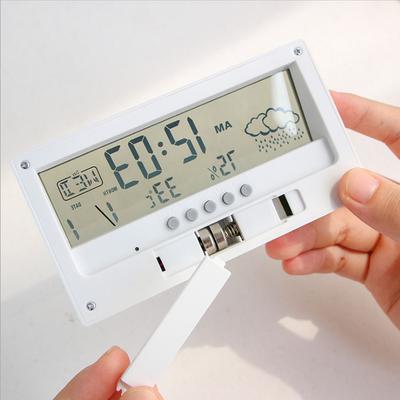LCD Digital Table Clock Mute Snooze Student Alarm Clock Home Decor Desk Clock with Temperature Humidity Calendar Display