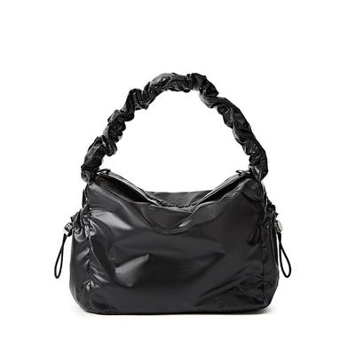 Premium Lazy Wind Drawstring Bag Fashion Versatile Folded Bag Solid Color Simple Handbag Crossbody Lightweight Underarm Bag