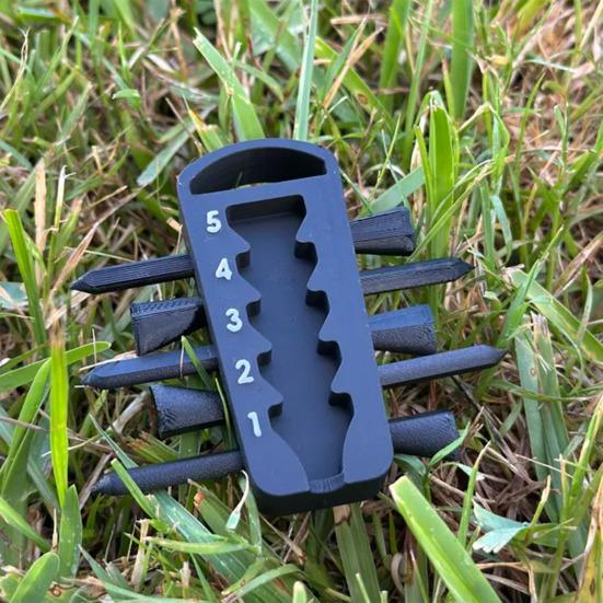 Adjustable Golf Tee Height Tool Precision Tee Height Setter for Consistent Swings Multi-functional Tee Holder for Golf Bags