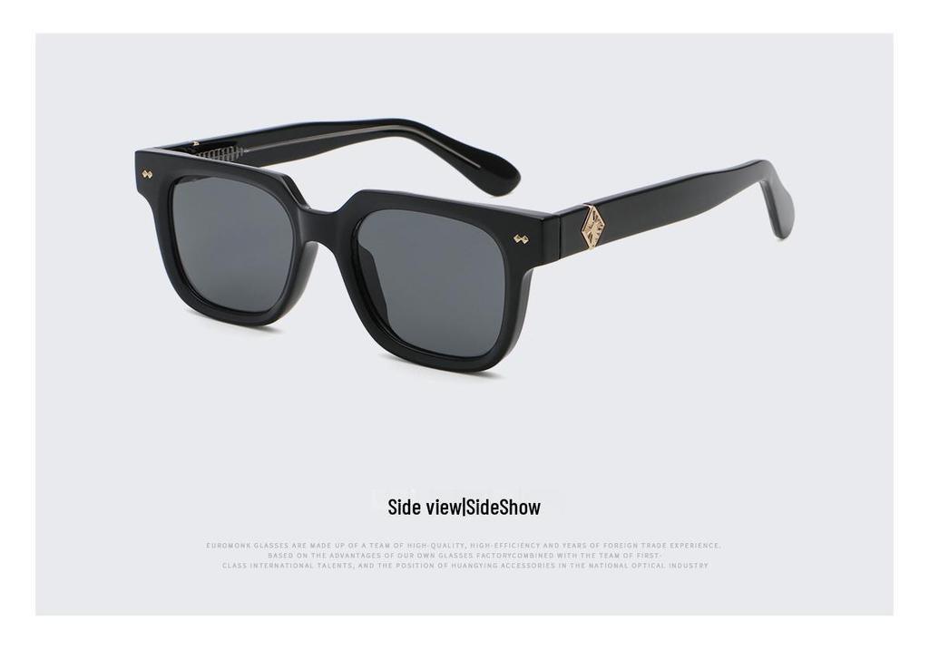 Retro Square Frame Sunglasses with Metal Hinges – Stylish European & American Design for Summer Personality