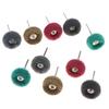 10Pcs Mini Drill Abrasive Brush Fiber Scouring Wheel Pad Cleaning Polishing Sanding Head Electric Grinder Brushes Rotary Tools
