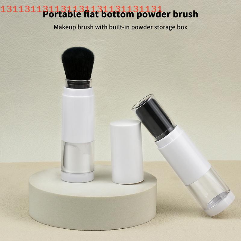 Multi-functional 2 In 1 Foundation Brush Makeup Brush Empty Travel Blush with Refillable Loose Powder Bottle Makeup Beauty Tools