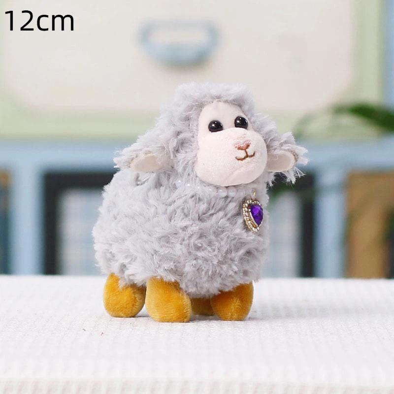 Portable Fluffy Plush Sheep Keychain Soft Cozy Touch Mini Pendant for Luggage Decoration Graduation Gifts