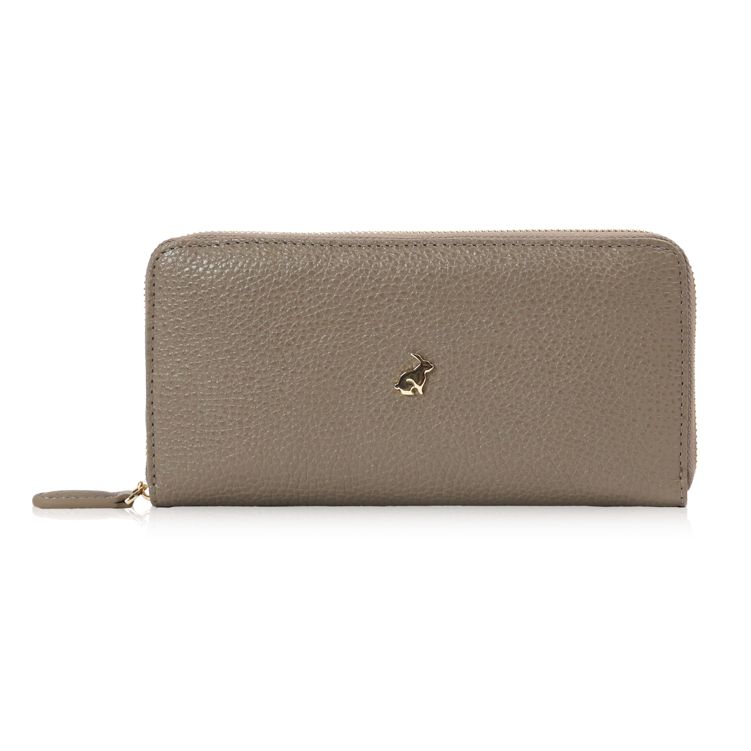 

Essence of Poison Long Wallet with Design and Coin Cowhide KAKURENBO Women s Zipper-Around Box-Shaped Purse, Leather, Series, KDE-3234 (RABBIT Taupe)